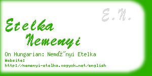 etelka nemenyi business card